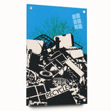 Modern Wall Art - Bold Recycle Poster with Vibrant Eco Message