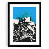 Modern Wall Art - Bold Recycle Poster with Vibrant Eco Message
