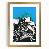 Modern Wall Art - Bold Recycle Poster with Vibrant Eco Message