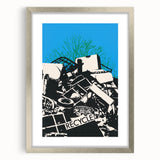 Modern Wall Art - Bold Recycle Poster with Vibrant Eco Message