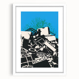 Modern Wall Art - Bold Recycle Poster with Vibrant Eco Message