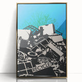 Modern Wall Art - Bold Recycle Poster with Vibrant Eco Message