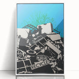 Modern Wall Art - Bold Recycle Poster with Vibrant Eco Message