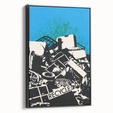 Modern Wall Art - Bold Recycle Poster with Vibrant Eco Message