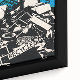 Modern Wall Art - Bold Recycle Poster with Vibrant Eco Message