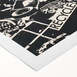 Modern Wall Art - Bold Recycle Poster with Vibrant Eco Message