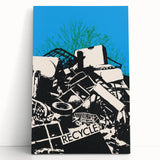 Modern Wall Art - Bold Recycle Poster with Vibrant Eco Message