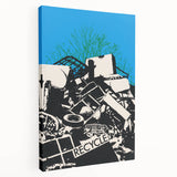 Modern Wall Art - Bold Recycle Poster with Vibrant Eco Message