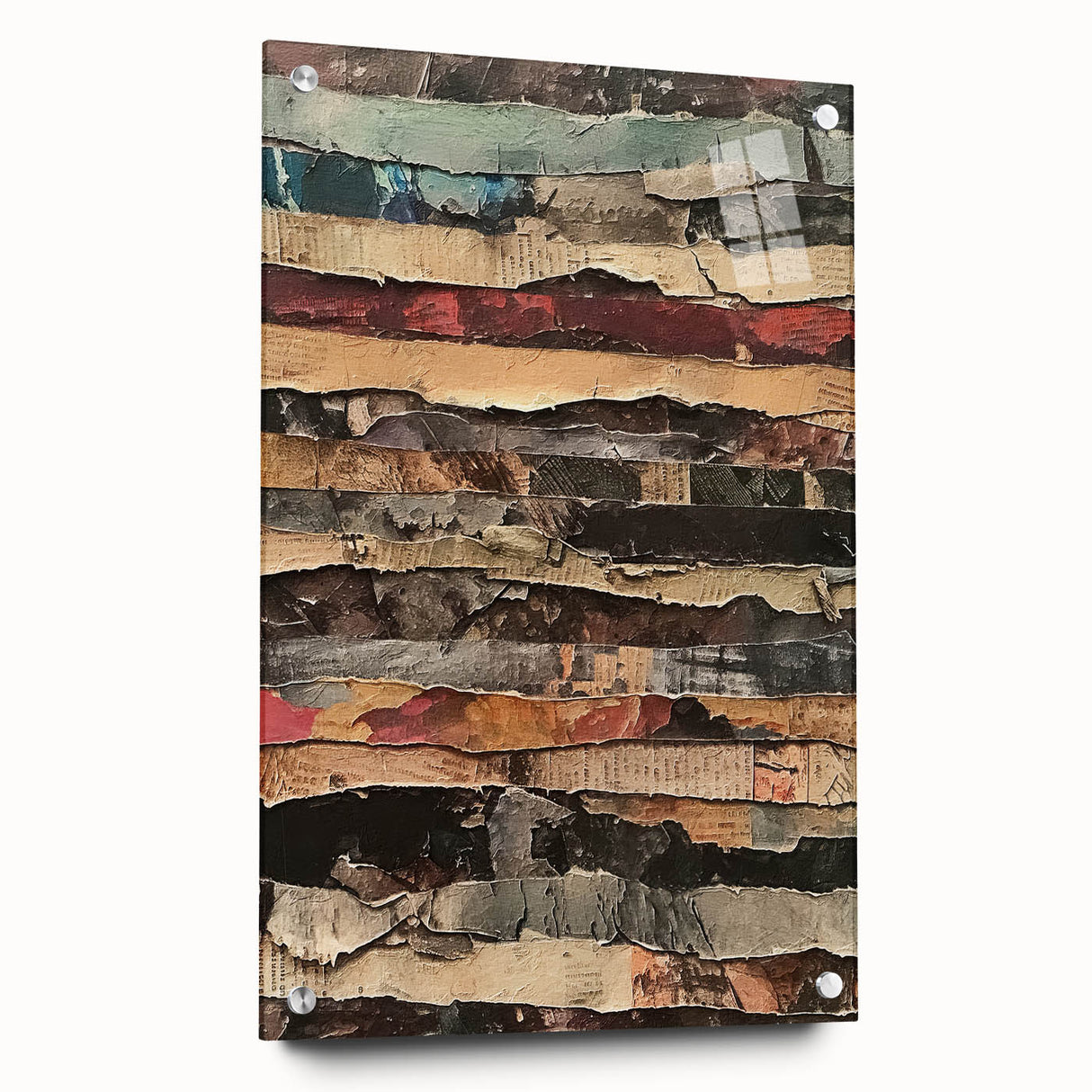 Layered Rustic Wall Art - Textured Earth Tones for Farmhouse Decor