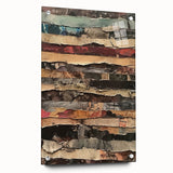 Layered Rustic Wall Art - Textured Earth Tones for Farmhouse Decor