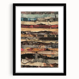 Layered Rustic Wall Art - Textured Earth Tones for Farmhouse Decor