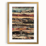 Layered Rustic Wall Art - Textured Earth Tones for Farmhouse Decor