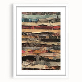 Layered Rustic Wall Art - Textured Earth Tones for Farmhouse Decor