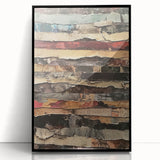 Layered Rustic Wall Art - Textured Earth Tones for Farmhouse Decor