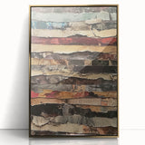 Layered Rustic Wall Art - Textured Earth Tones for Farmhouse Decor