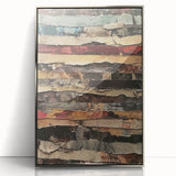 Layered Rustic Wall Art - Textured Earth Tones for Farmhouse Decor
