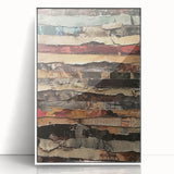 Layered Rustic Wall Art - Textured Earth Tones for Farmhouse Decor