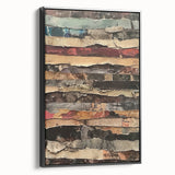 Layered Rustic Wall Art - Textured Earth Tones for Farmhouse Decor
