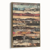 Layered Rustic Wall Art - Textured Earth Tones for Farmhouse Decor