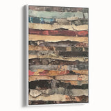 Layered Rustic Wall Art - Textured Earth Tones for Farmhouse Decor