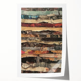 Layered Rustic Wall Art - Textured Earth Tones for Farmhouse Decor