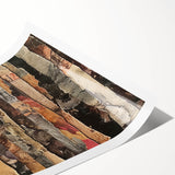 Layered Rustic Wall Art - Textured Earth Tones for Farmhouse Decor