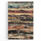 Layered Rustic Wall Art - Textured Earth Tones for Farmhouse Decor