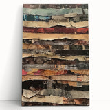 Layered Rustic Wall Art - Textured Earth Tones for Farmhouse Decor