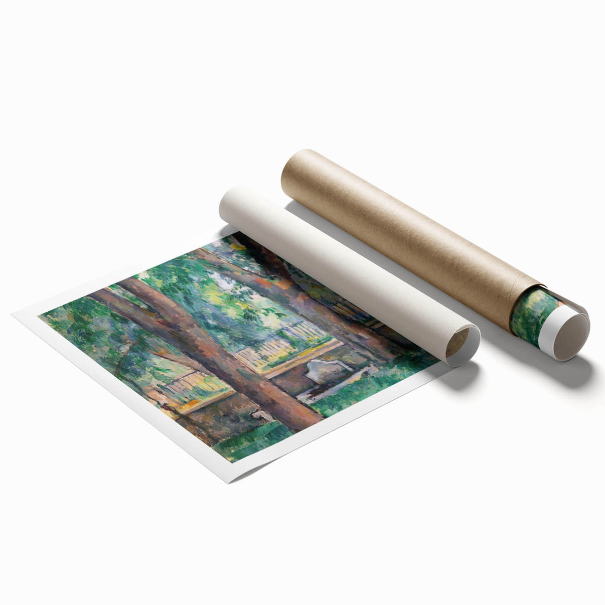 Impressionist Landscape Art - The Pool at Jas de Bouffan by Cézanne