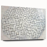 Modern Wall Art - Abstract Geometric Ocean Design