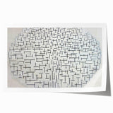 Modern Wall Art - Abstract Geometric Ocean Design