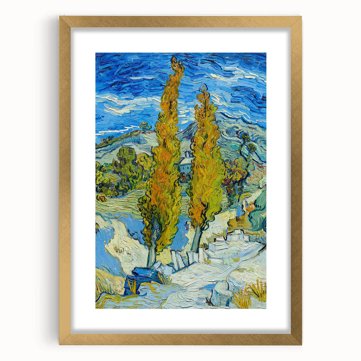 Impressionist Landscape - The Poplars at Saint-Rémy by Vincent van Gogh
