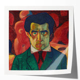 Modern Wall Art - Abstract Self-Portrait in Bold Colors