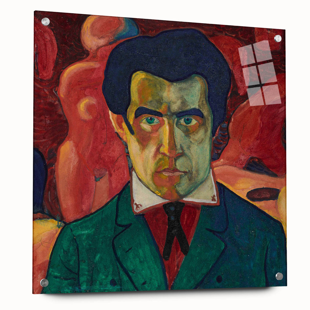 Modern Wall Art - Abstract Self-Portrait in Bold Colors