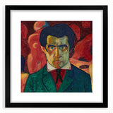 Modern Wall Art - Abstract Self-Portrait in Bold Colors