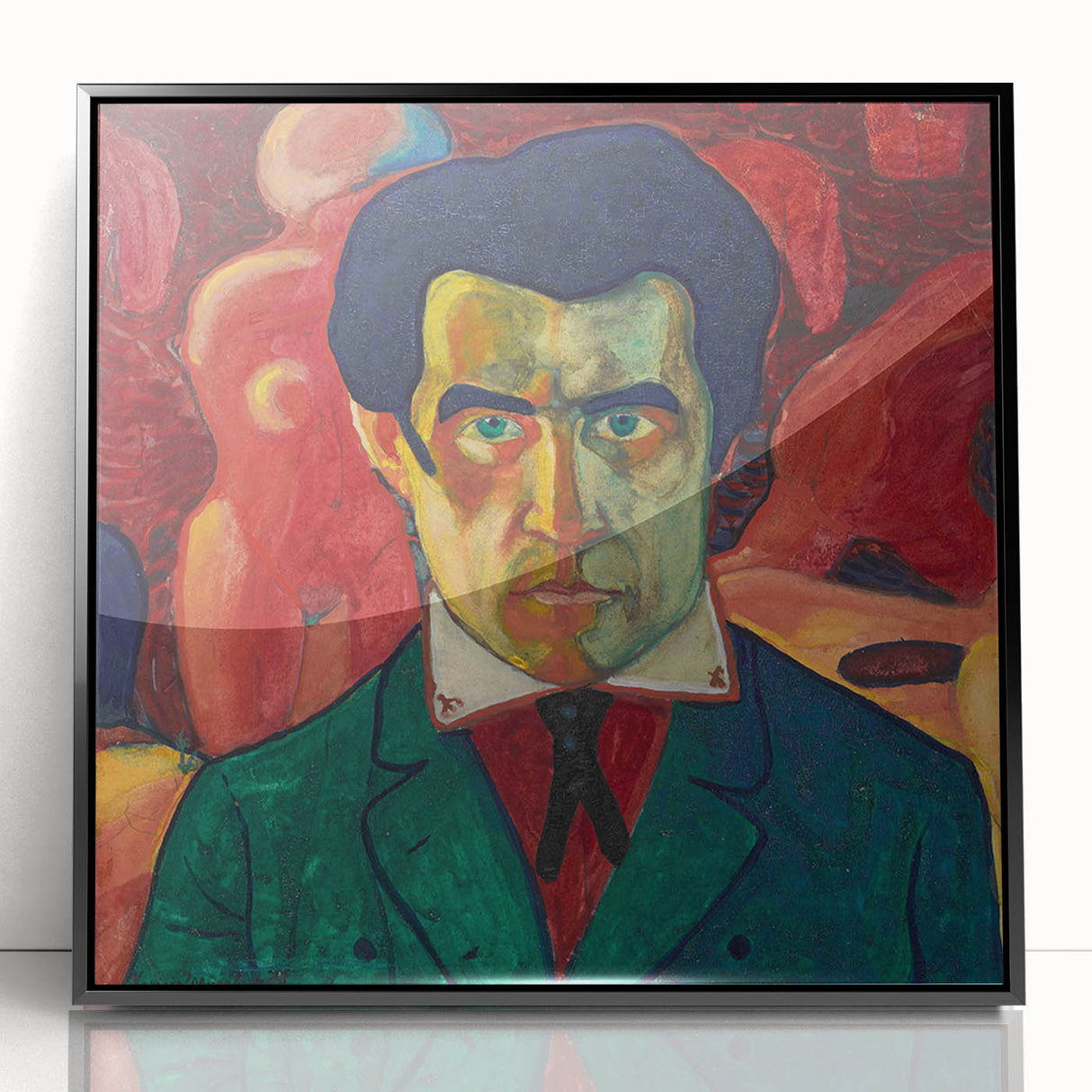 Modern Wall Art - Abstract Self-Portrait in Bold Colors