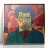 Modern Wall Art - Abstract Self-Portrait in Bold Colors