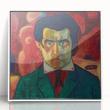 Modern Wall Art - Abstract Self-Portrait in Bold Colors