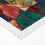 Modern Wall Art - Abstract Self-Portrait in Bold Colors