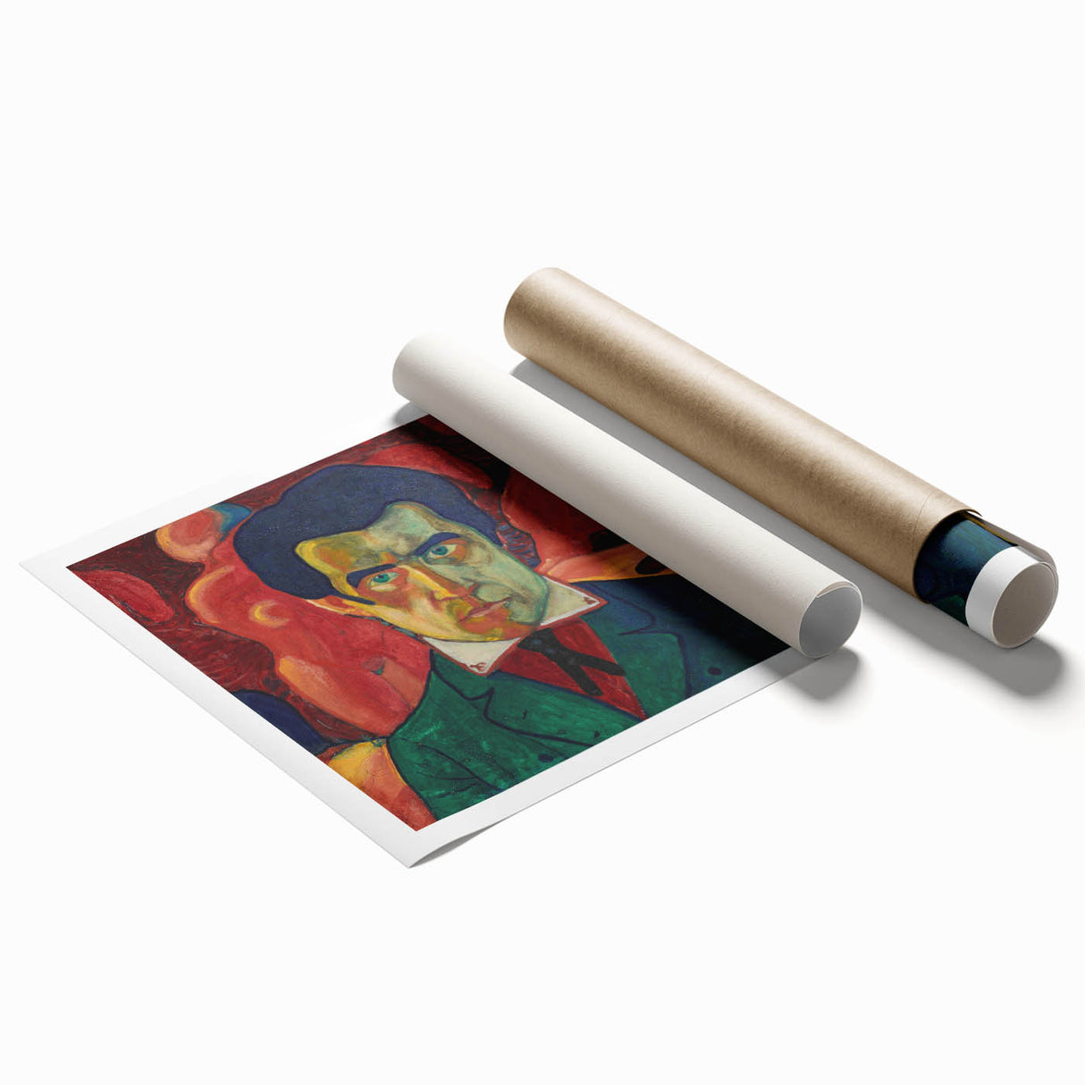 Modern Wall Art - Abstract Self-Portrait in Bold Colors