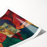 Modern Wall Art - Abstract Self-Portrait in Bold Colors