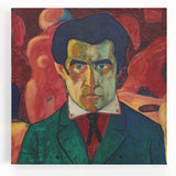 Modern Wall Art - Abstract Self-Portrait in Bold Colors