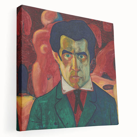 Modern Wall Art - Abstract Self-Portrait in Bold Colors