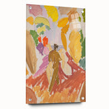 Modern Wall Art - Abstract Contemporary Faun and Nymph Painting Print