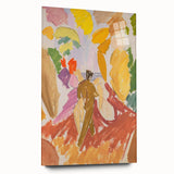 Modern Wall Art - Abstract Contemporary Faun and Nymph Painting Print