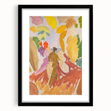 Modern Wall Art - Abstract Contemporary Faun and Nymph Painting Print