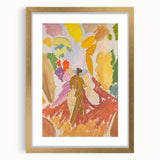 Modern Wall Art - Abstract Contemporary Faun and Nymph Painting Print