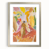 Modern Wall Art - Abstract Contemporary Faun and Nymph Painting Print