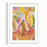 Modern Wall Art - Abstract Contemporary Faun and Nymph Painting Print