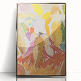 Modern Wall Art - Abstract Contemporary Faun and Nymph Painting Print